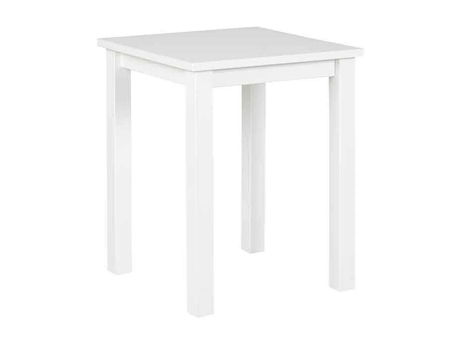 Bout de canapé carré en bois massif blanc laqué – GARNO