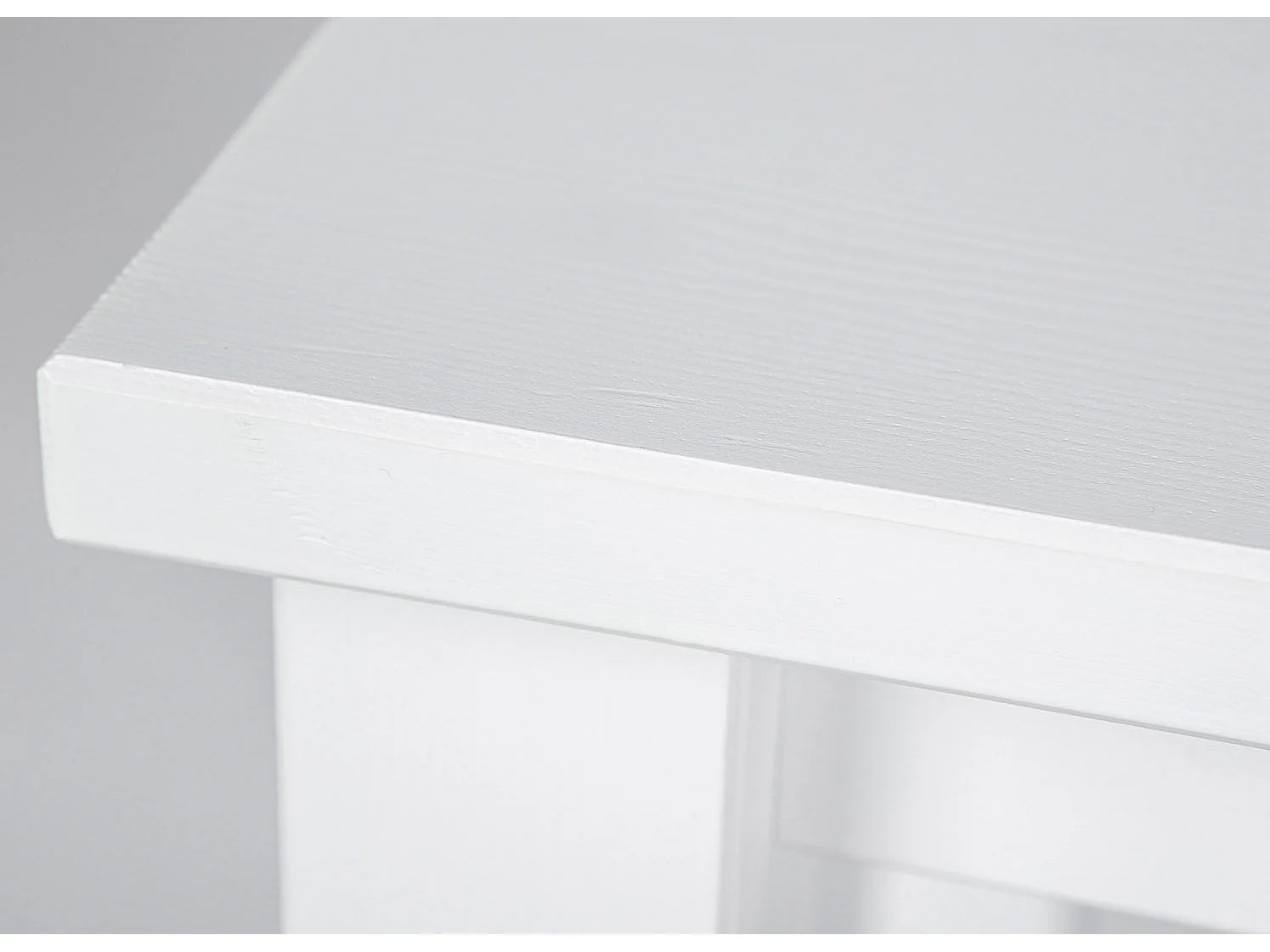 Bout de canapé carré en bois massif blanc laqué – GARNO