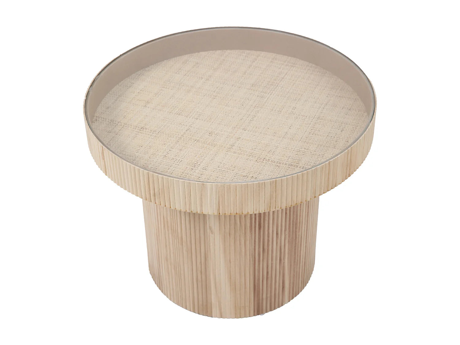 Bout de canapé rond en verre trempé original – VIRELLA