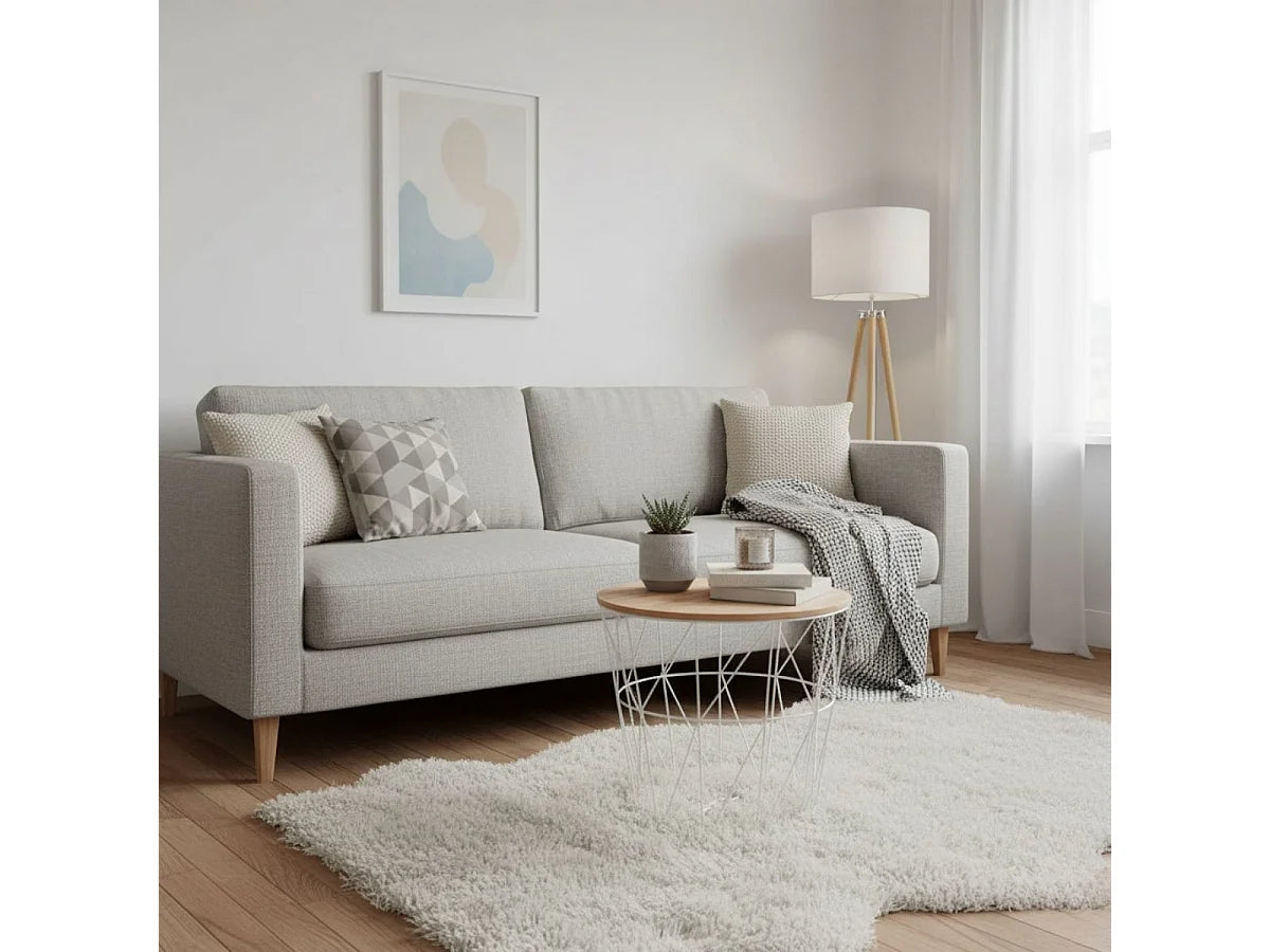 Bout de canapé design rond blanc – KUMI