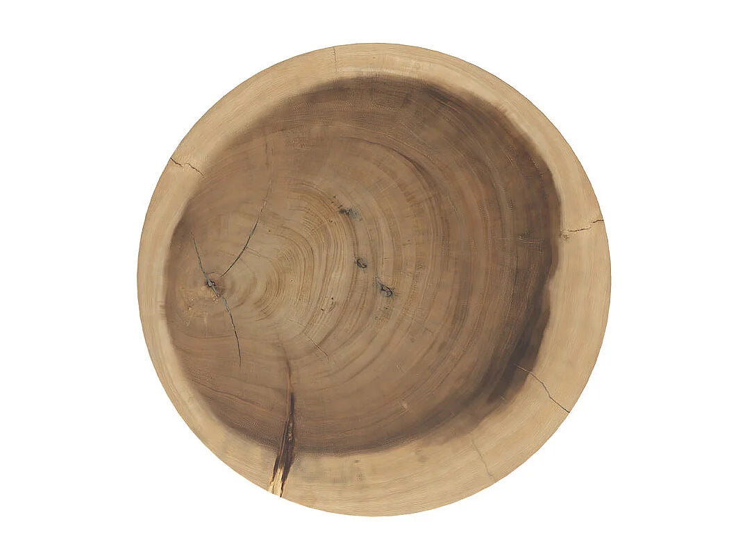 Bout de canapé rond en bois de suar massif – JANAH