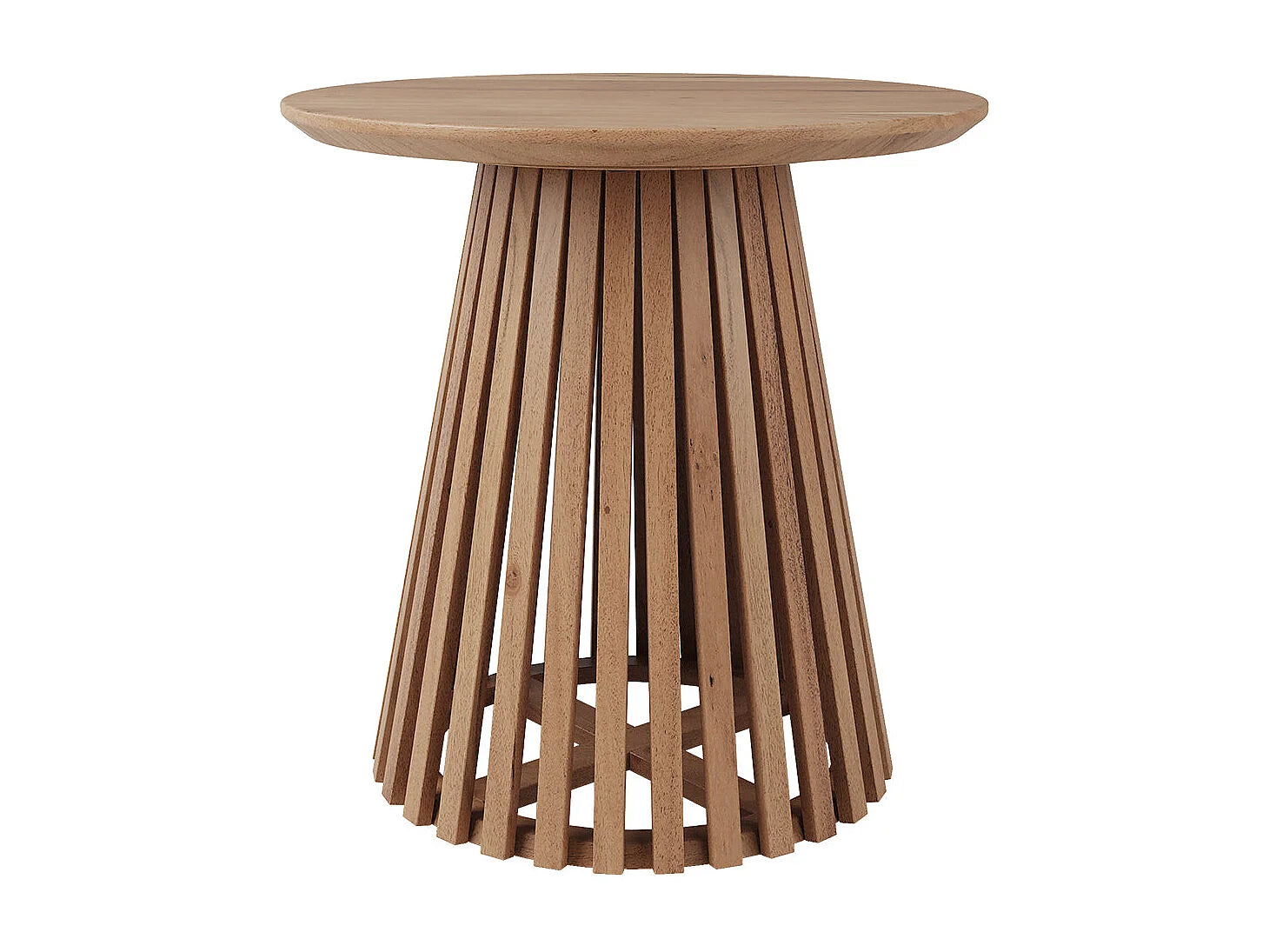 Bout de canapé rond en bois d'acacia clair – SYLVA