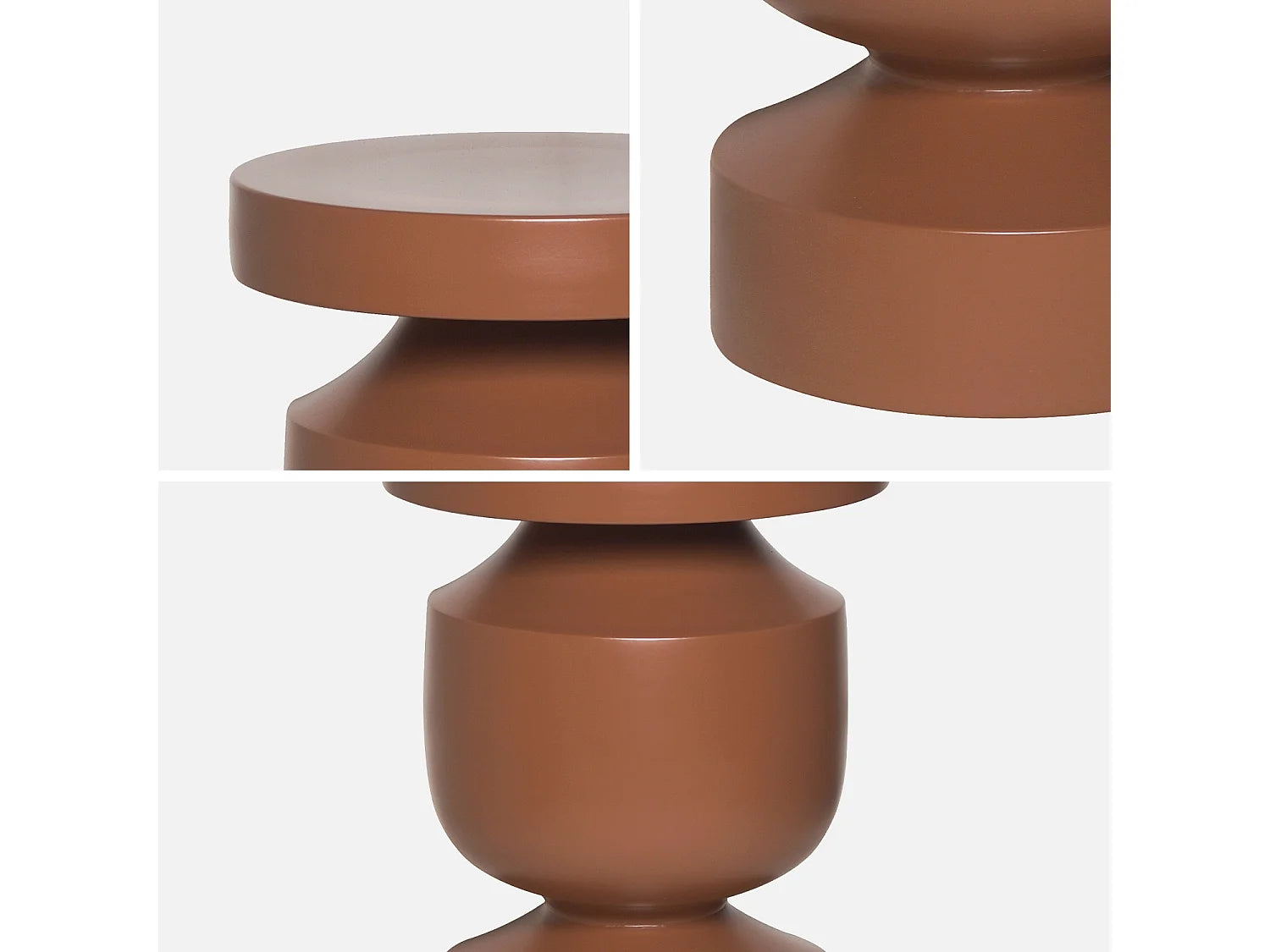 Bout de canapé en métal terracotta original – ALMERA
