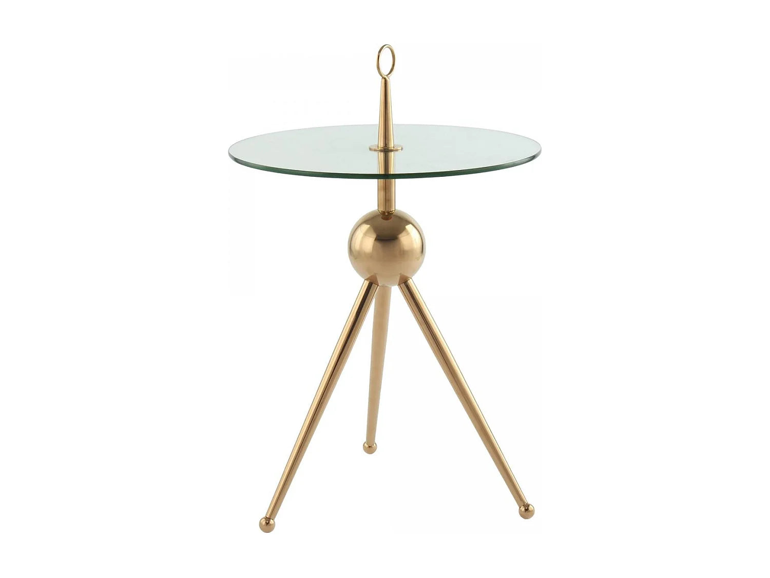 Bout de canapé carré inox rose et clair – AURORE