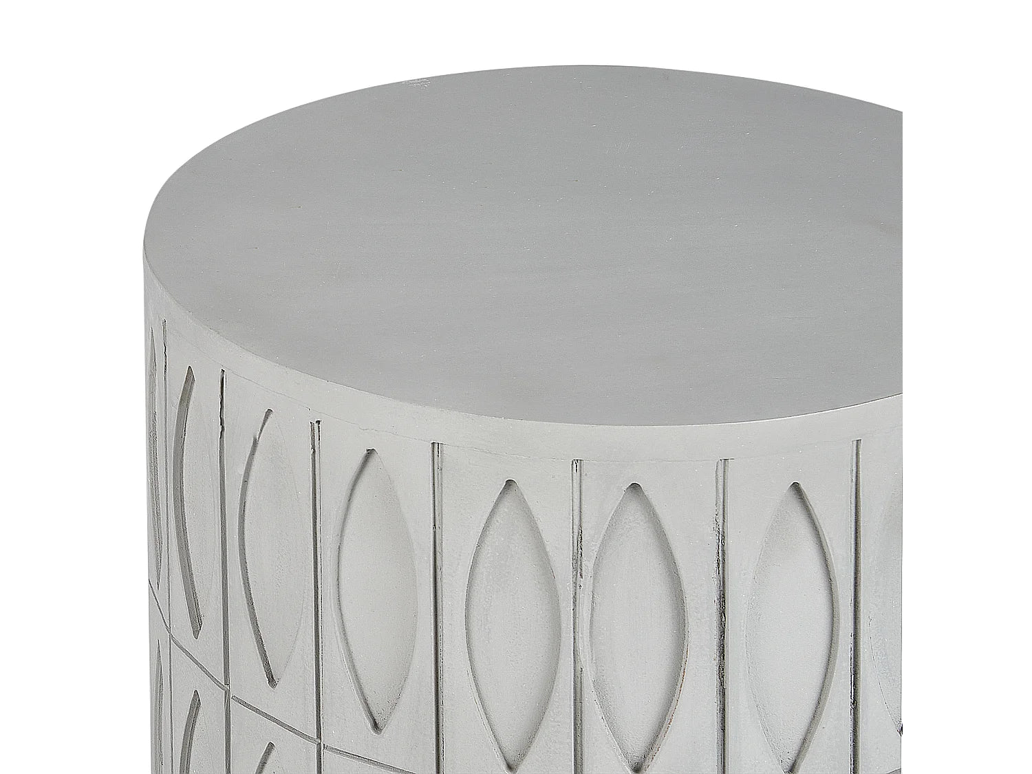 Bout de canapé colonne en MDF gris clair – COLINE