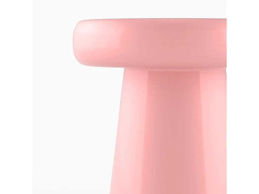 Bout de canapé rond en métal rose – ANOUK