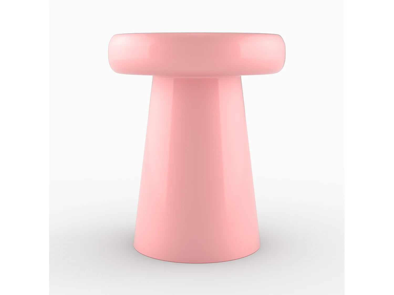 Bout de canapé rond en métal rose – ANOUK