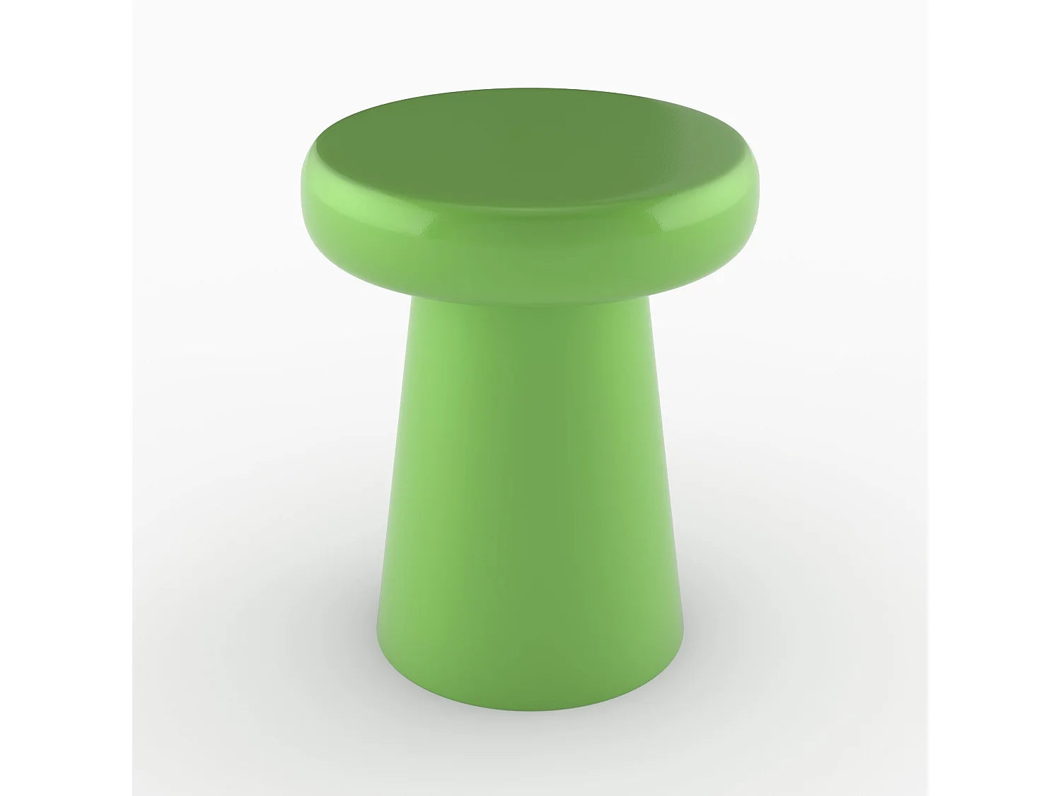 Bout de canapé rond en métal vert pomme – POMME