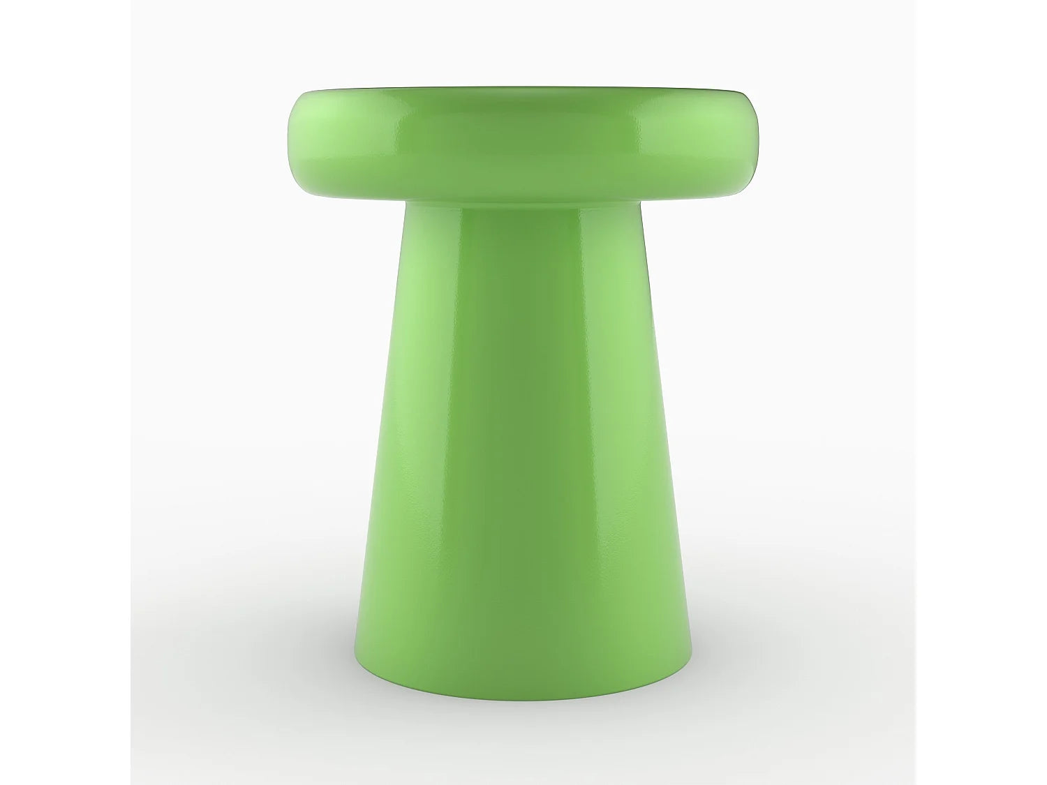 Bout de canapé rond en métal vert pomme – POMME