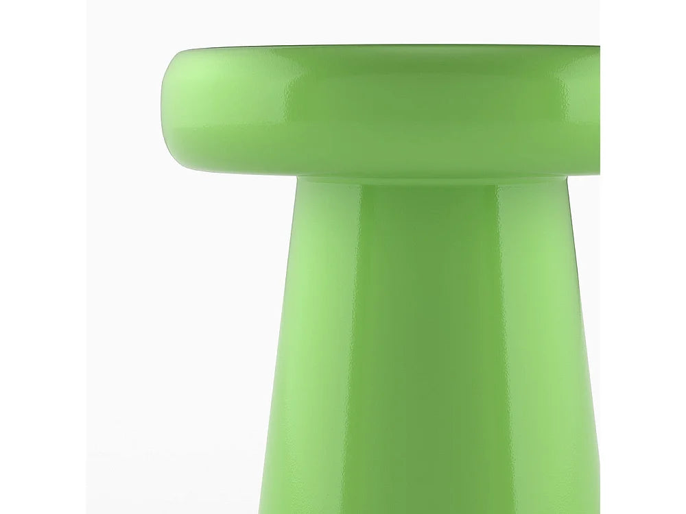 Bout de canapé rond en métal vert pomme – POMME