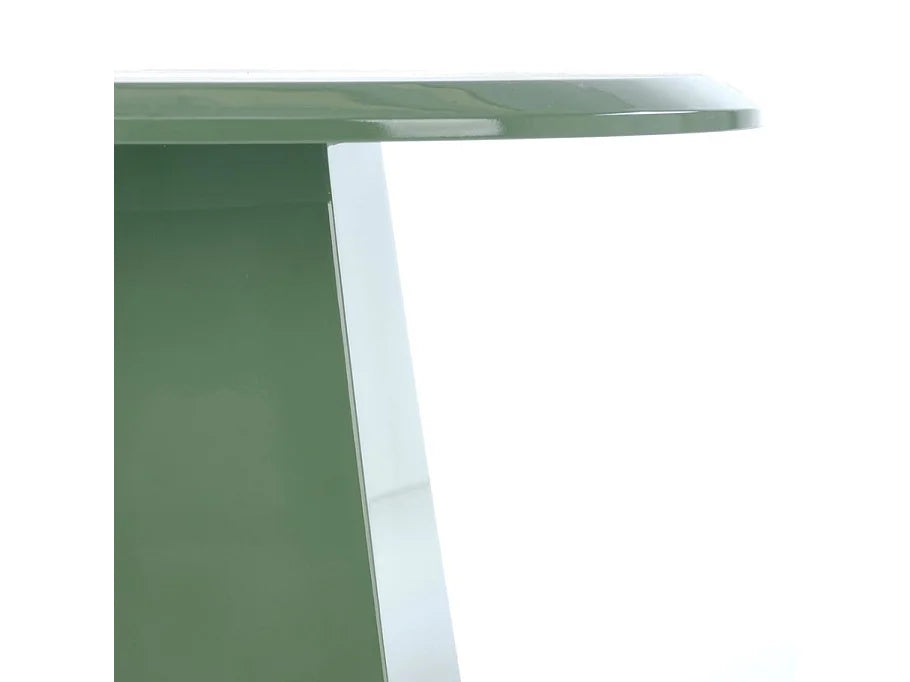 Bout de canapé rond laqué vert design – KIVÉO