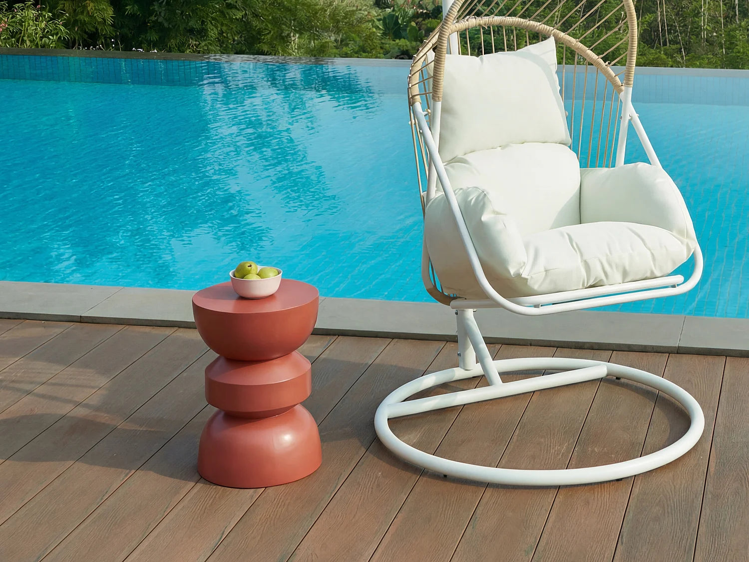 Bout de canapé en métal terracotta extérieur – ARGILO