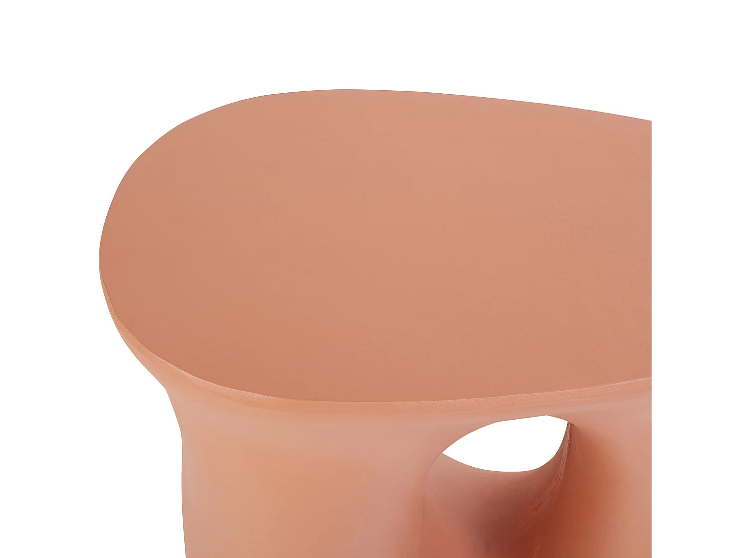 Bout de canapé sculptural difforme orange – IDRO
