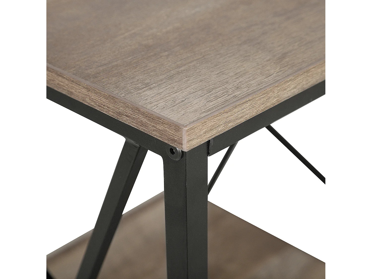 Bout de canapé bois clair structure acier noir – FORRENA