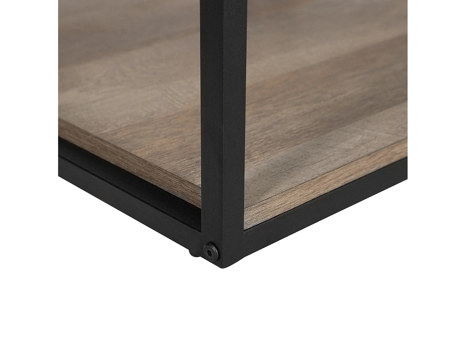 Bout de canapé bois clair structure acier noir – FORRENA