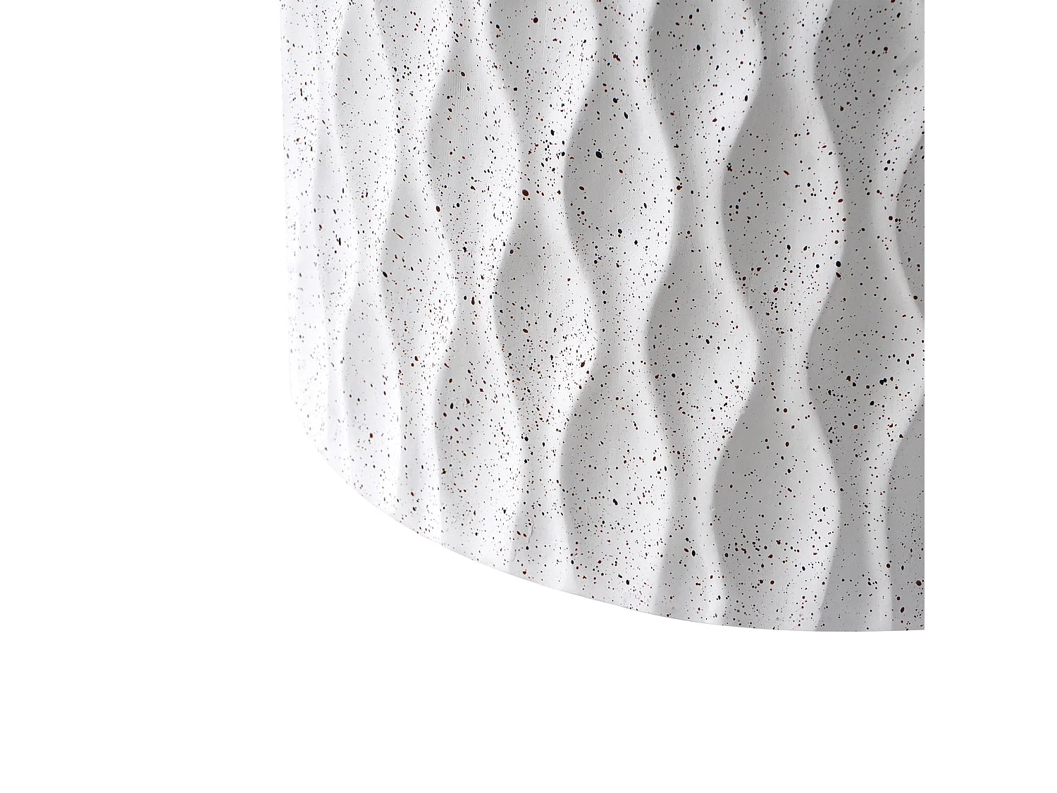Bout de canapé rond céramique terrazzo blanc – SABLON