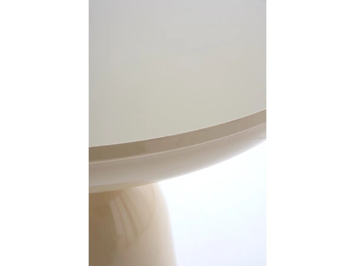 Bout de canapé conique verre et métal beige – CONELLI