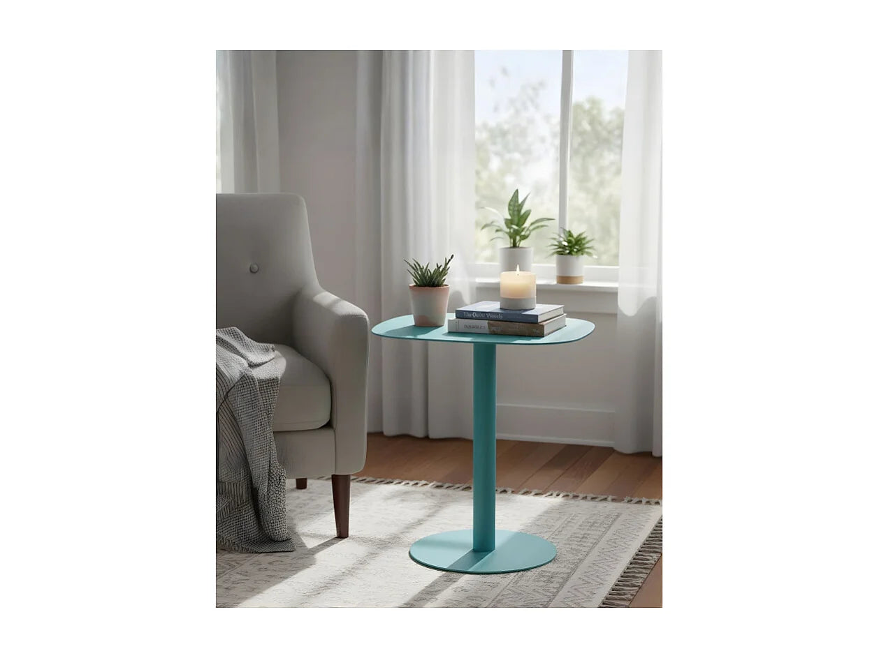 Bout de canapé en métal turquoise scandinave – FJORD