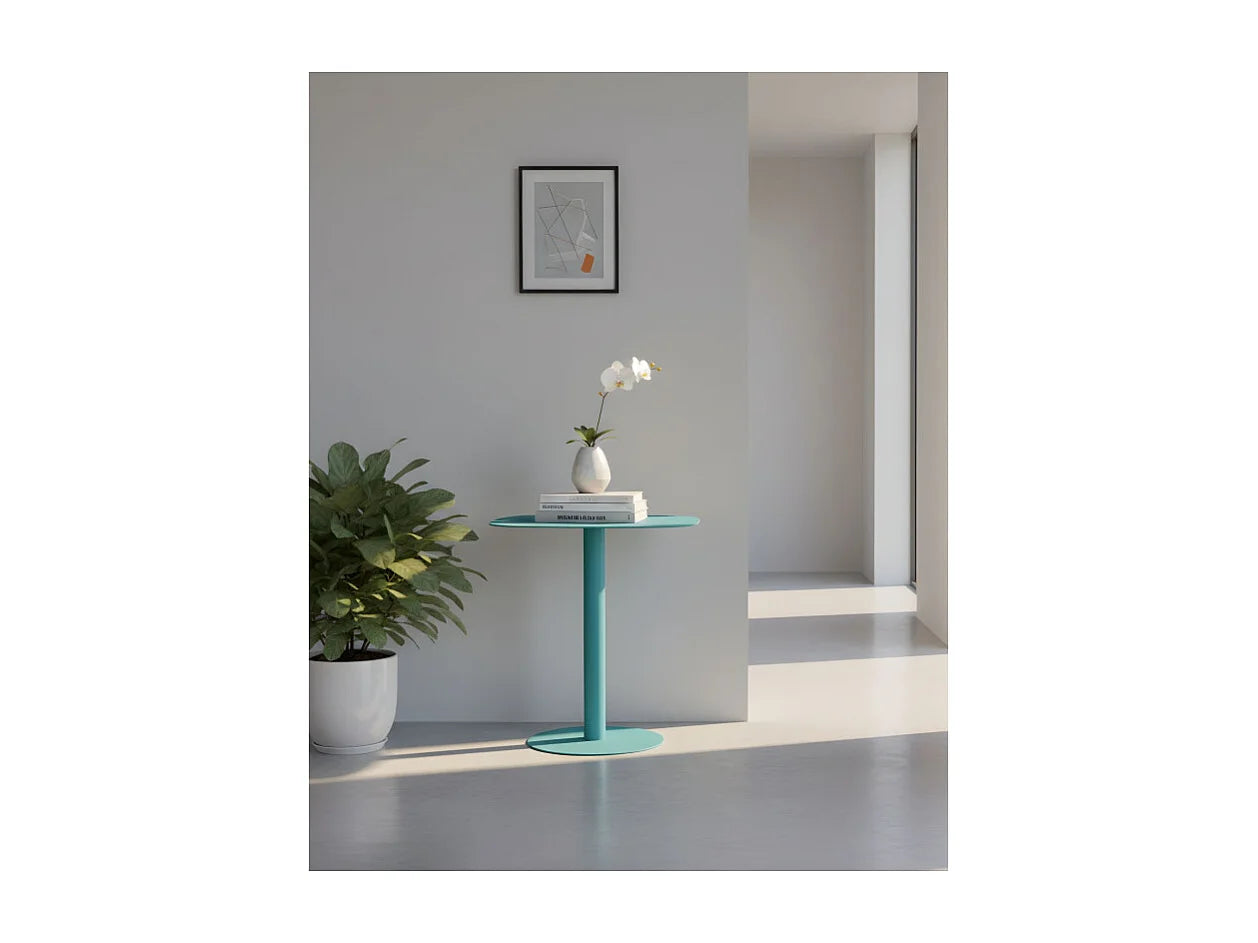 Bout de canapé en métal turquoise scandinave – FJORD