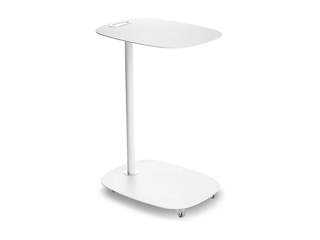 Bout de canapé à roulettes blanc scandinave – NORVI