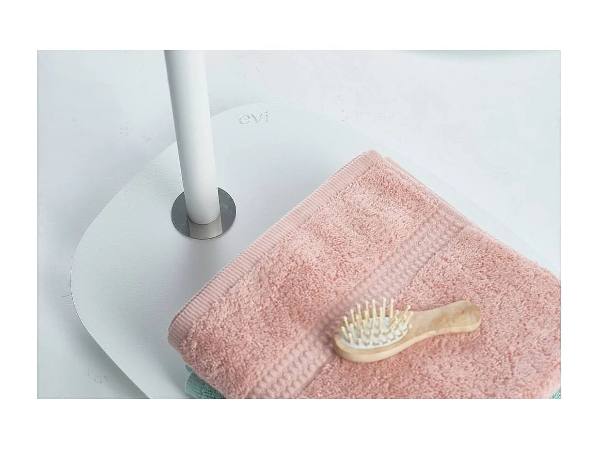 Bout de canapé à roulettes blanc scandinave – NORVI