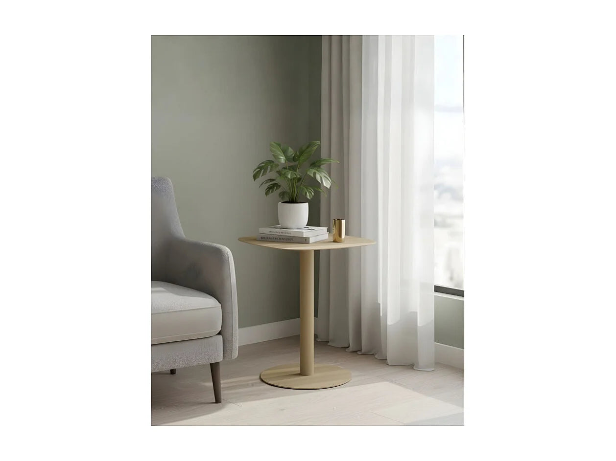 Bout de canapé scandinave en métal sable – NORDIK