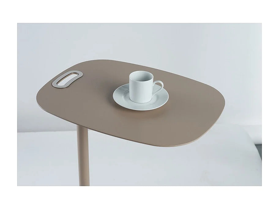 Bout de canapé à roulettes scandinave beige – EVISO