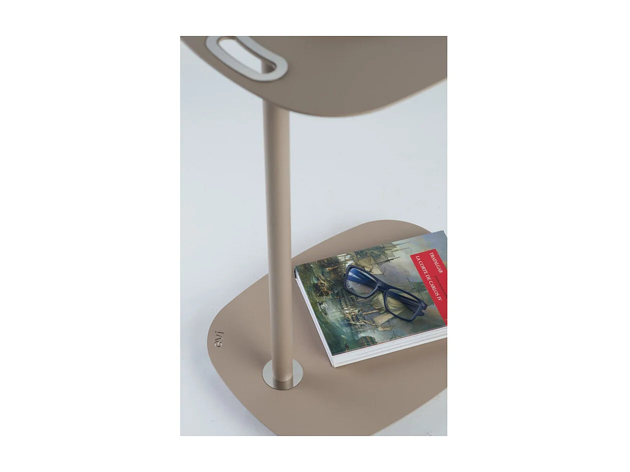 Bout de canapé à roulettes scandinave beige – EVISO