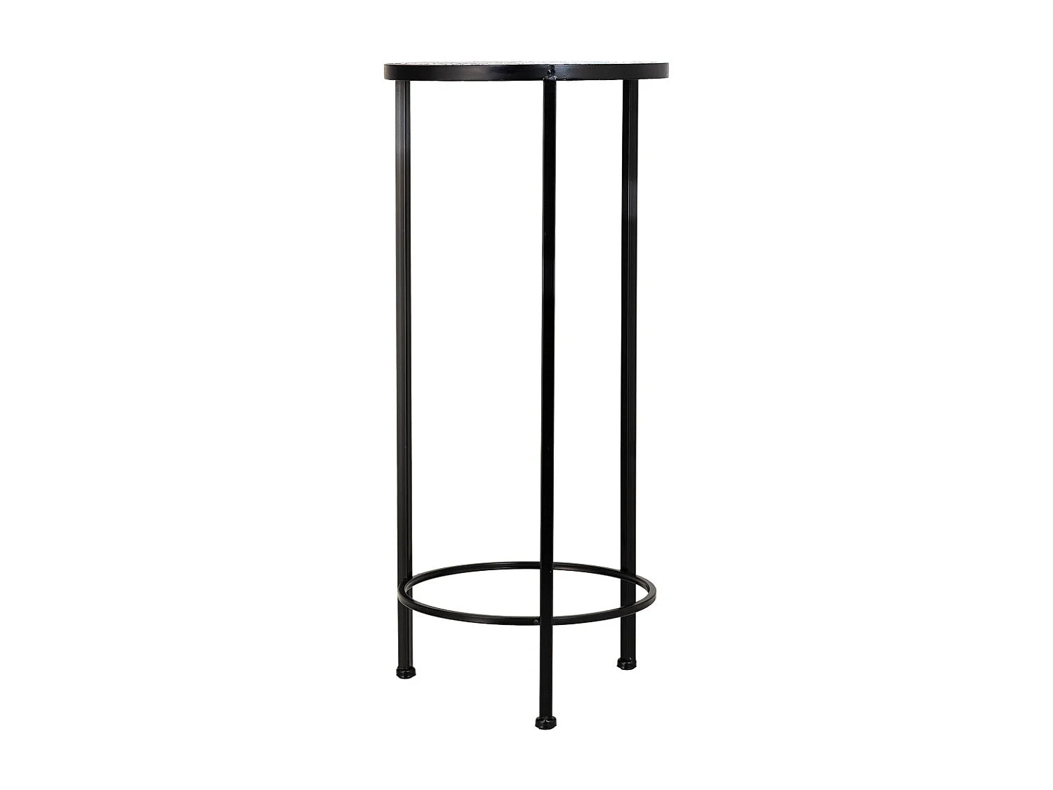 Bout de canapé en métal mosaïque noire – MEDITER