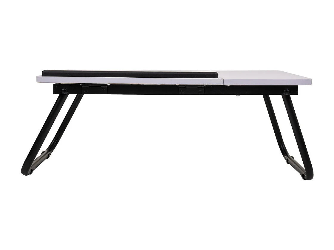 Bout de canapé pliant blanc compact et bas – PLIKO
