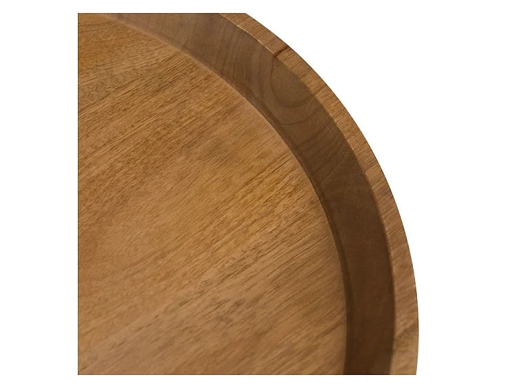 Bout de canapé rond en bois de manguier – ETHNA