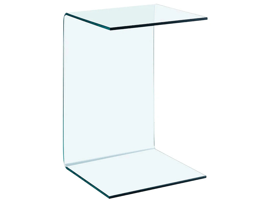Bout de canapé en verre trempé transparent – CRISTAL