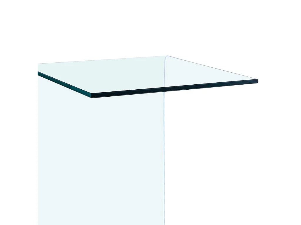 Bout de canapé en verre trempé transparent – CRISTAL