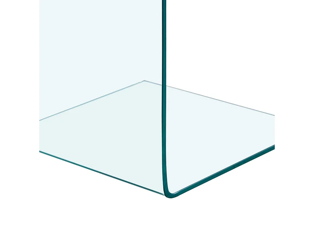 Bout de canapé en verre trempé transparent – CRISTAL