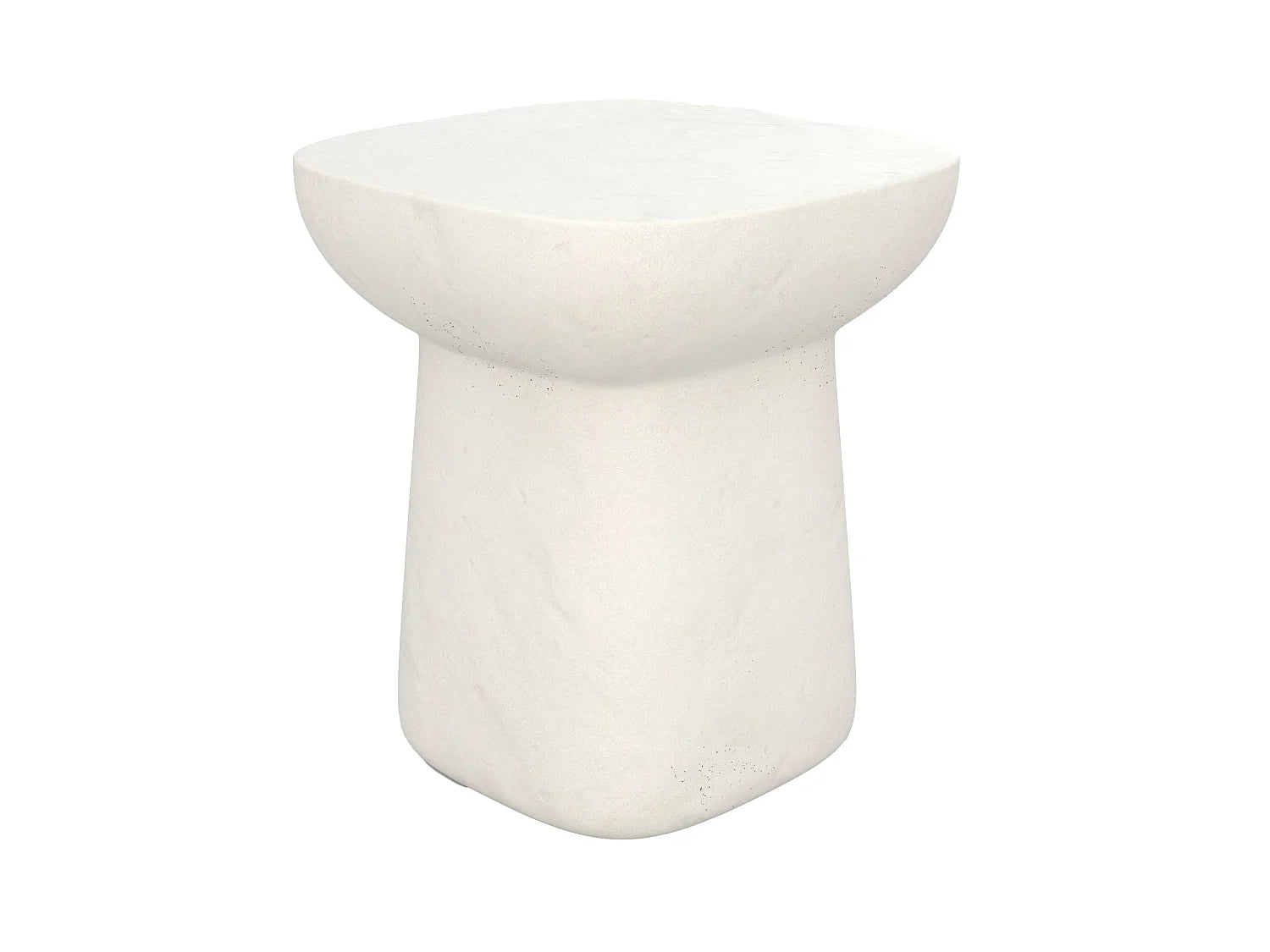 Bout de canapé carré effet béton blanc – SAMOA