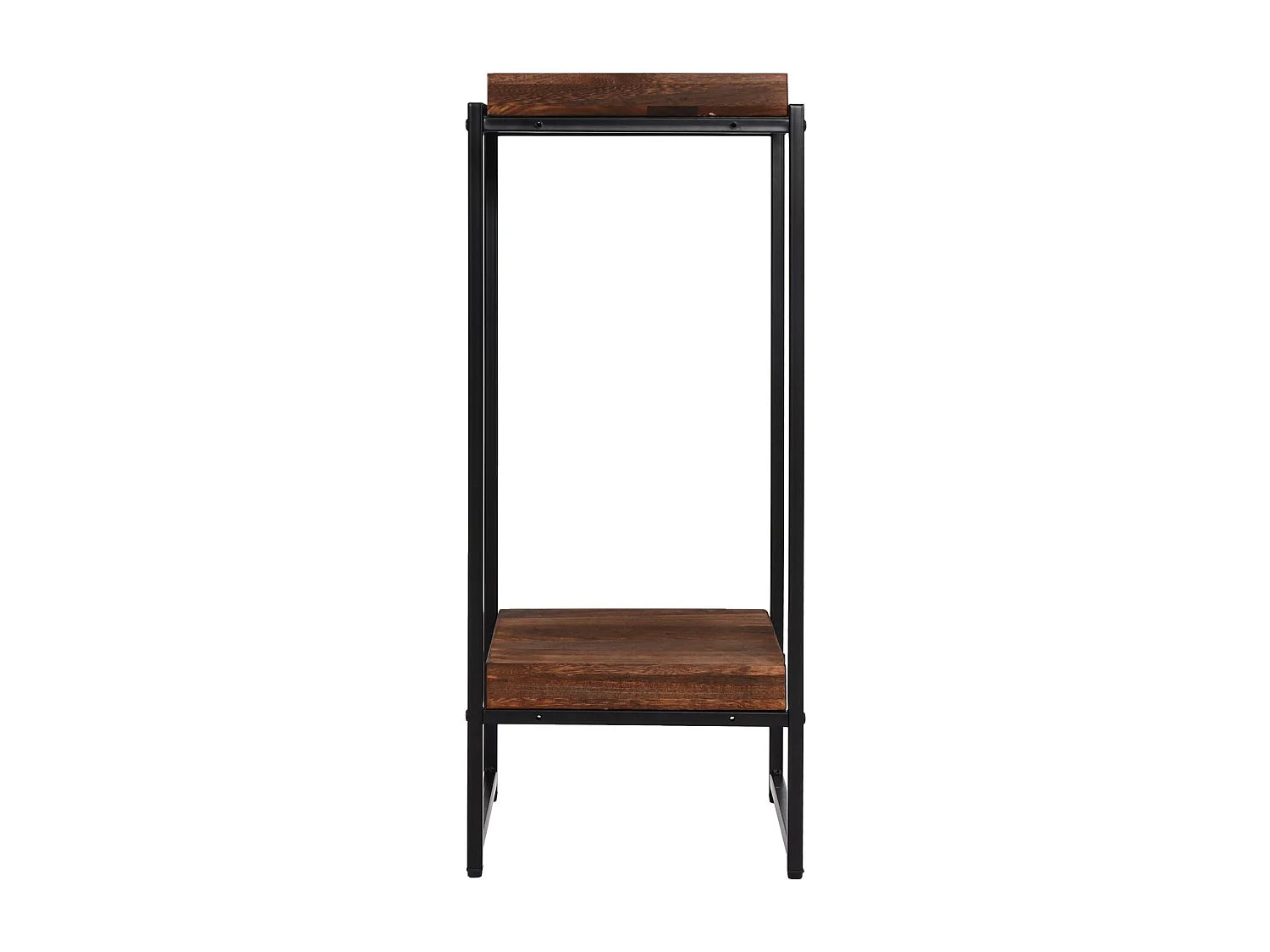 Bout de canapé pin marron haut deux plateaux – TRONCO
