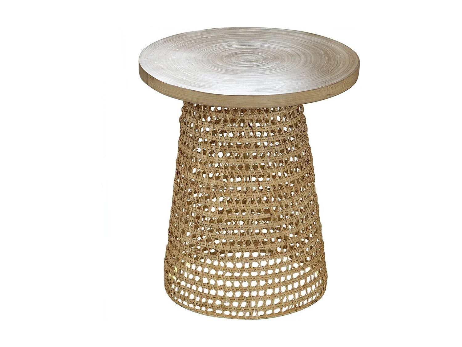 Bout de canapé carré en rotin naturel – KAYU