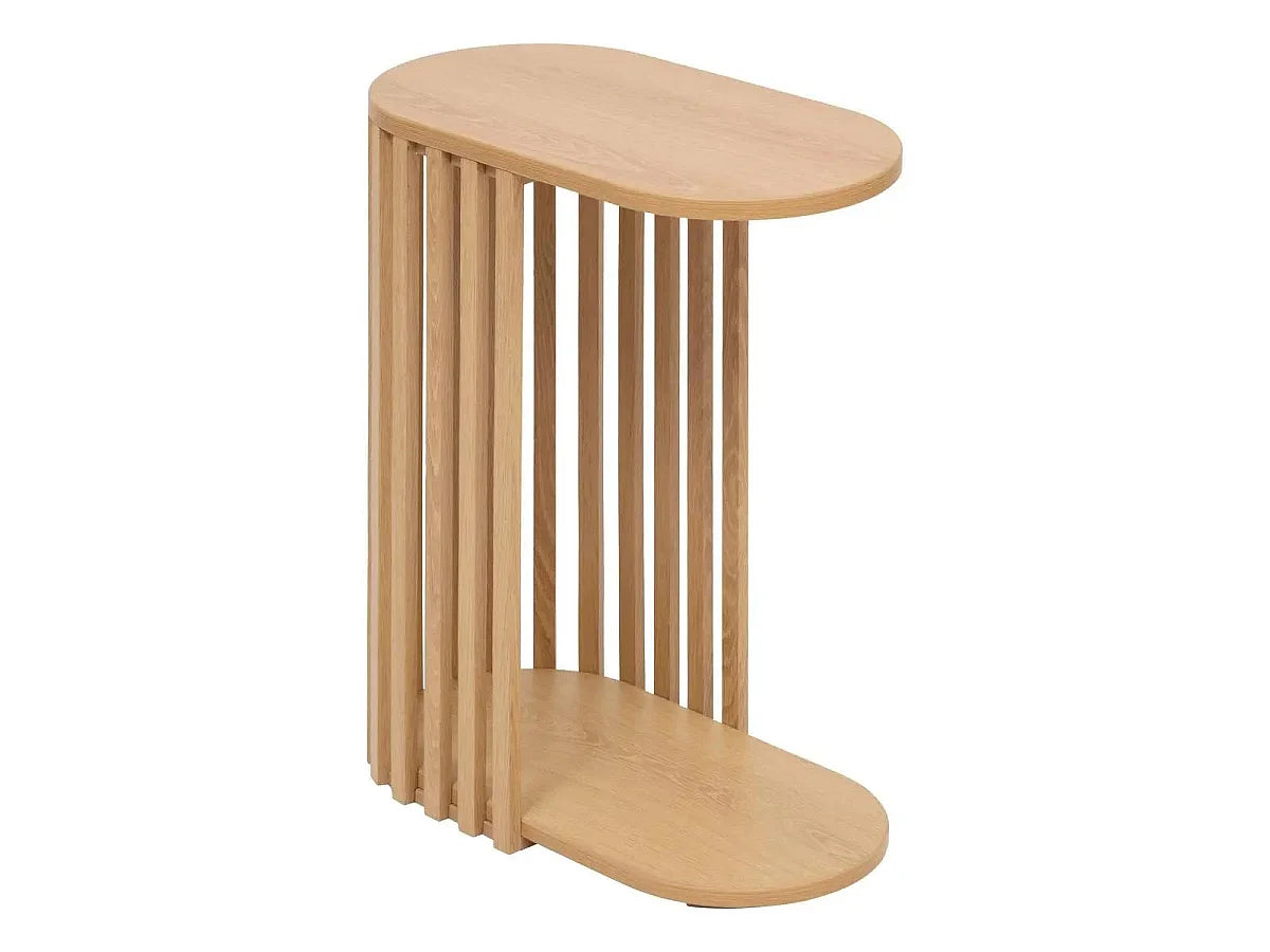 Bout de canapé design ajouré beige – STRIPO