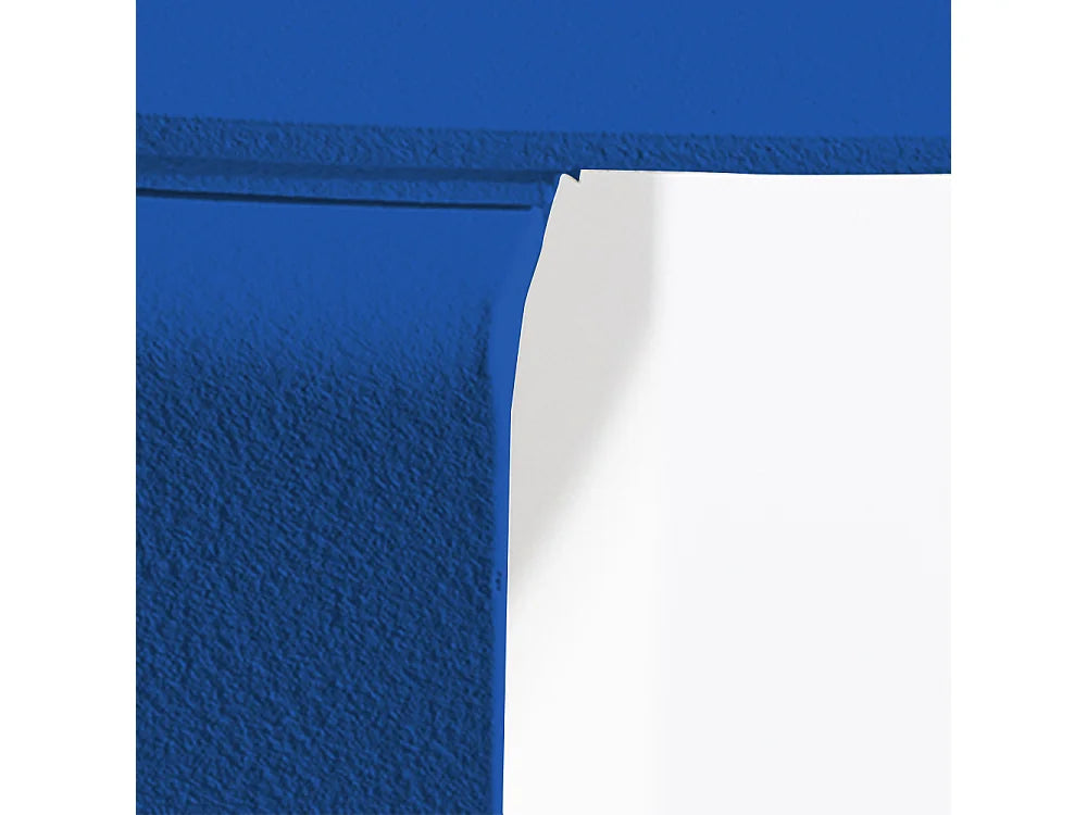 Bout de canapé rond en métal bleu épuré – JOLEN
