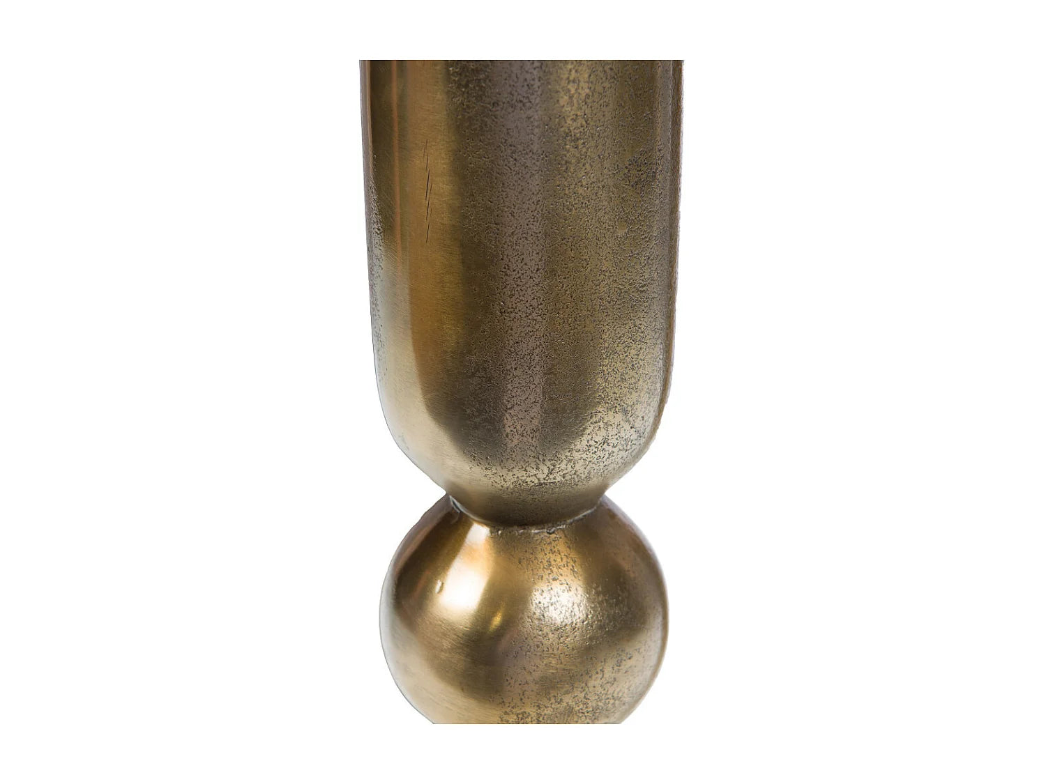 Bout de canapé rond en aluminium doré – KORINTH