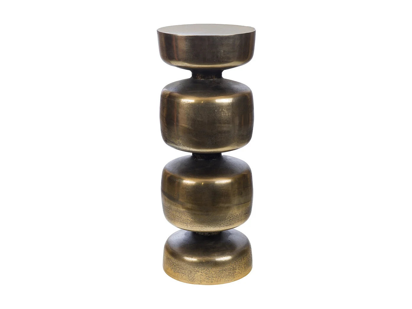 Bout de canapé sellette en aluminium doré jaune – ASTRA