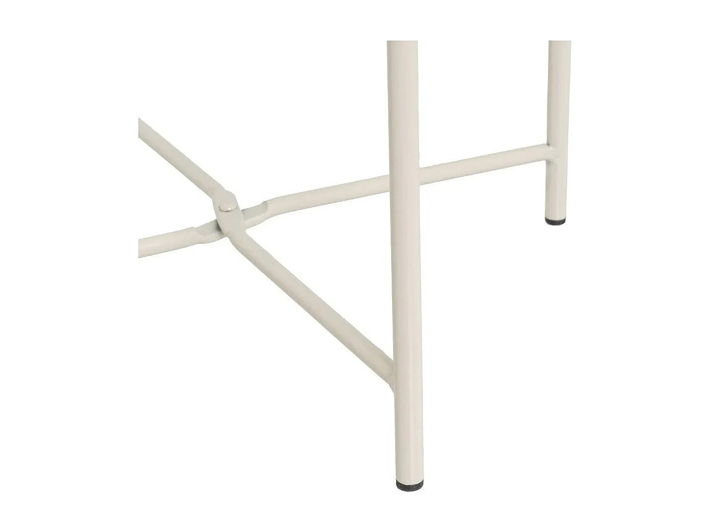 Bout de canapé rond métal beige intérieur extérieur – SABBIA