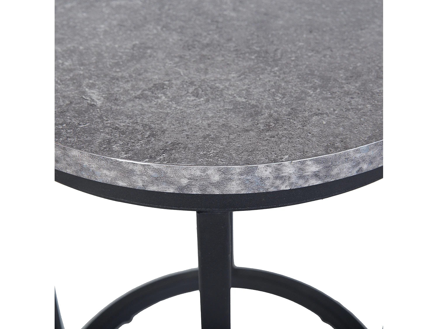 Bout de canapé effet béton gris pieds métal – DIXANA