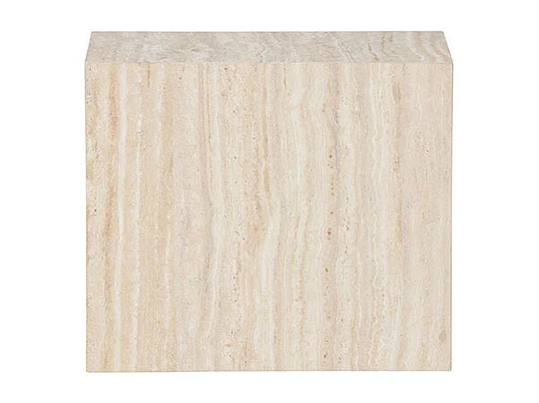 Bout de canapé effet travertin beige – PIETRA