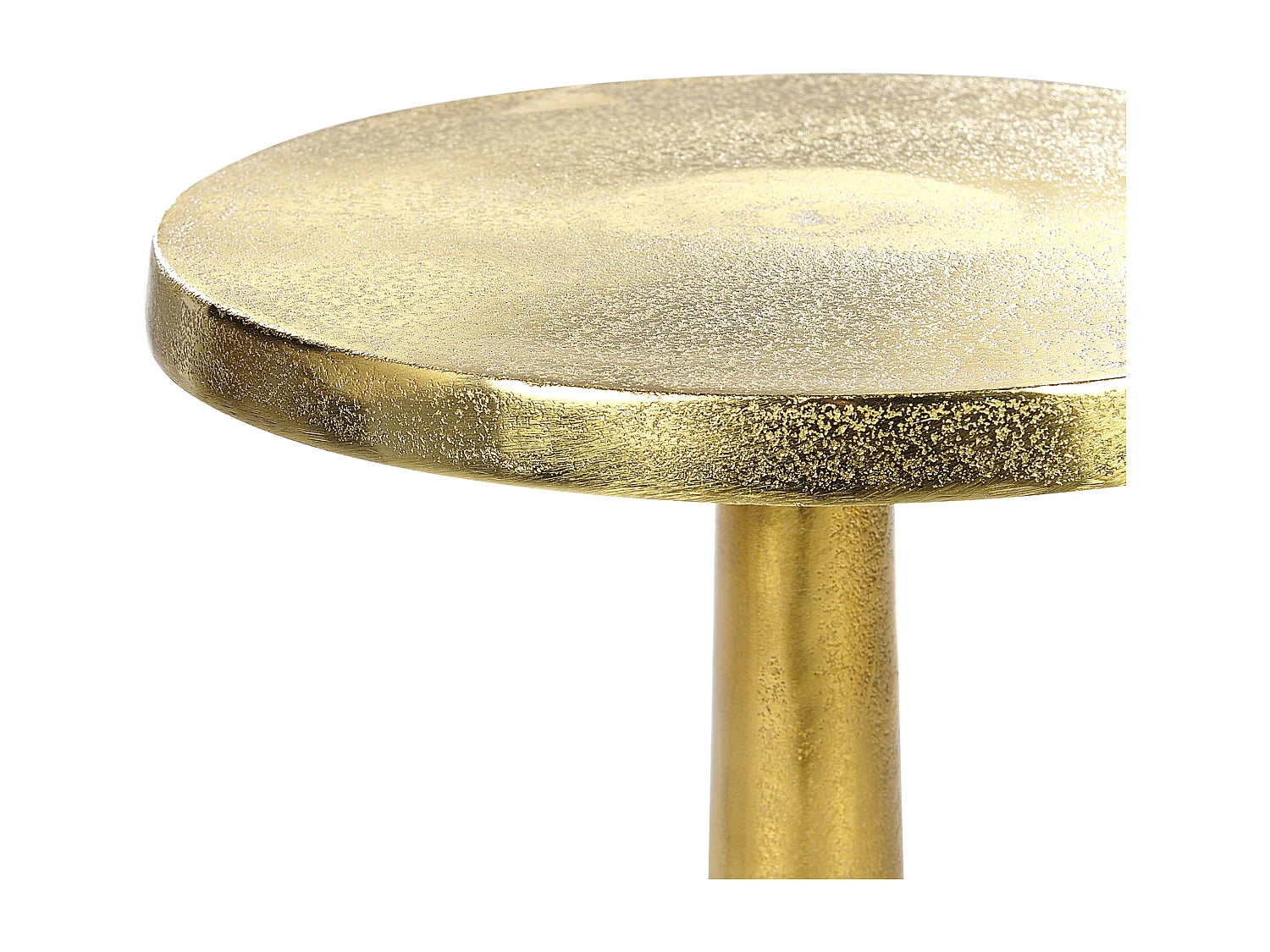 Bout de canapé rond en métal doré brillant – RETIVA