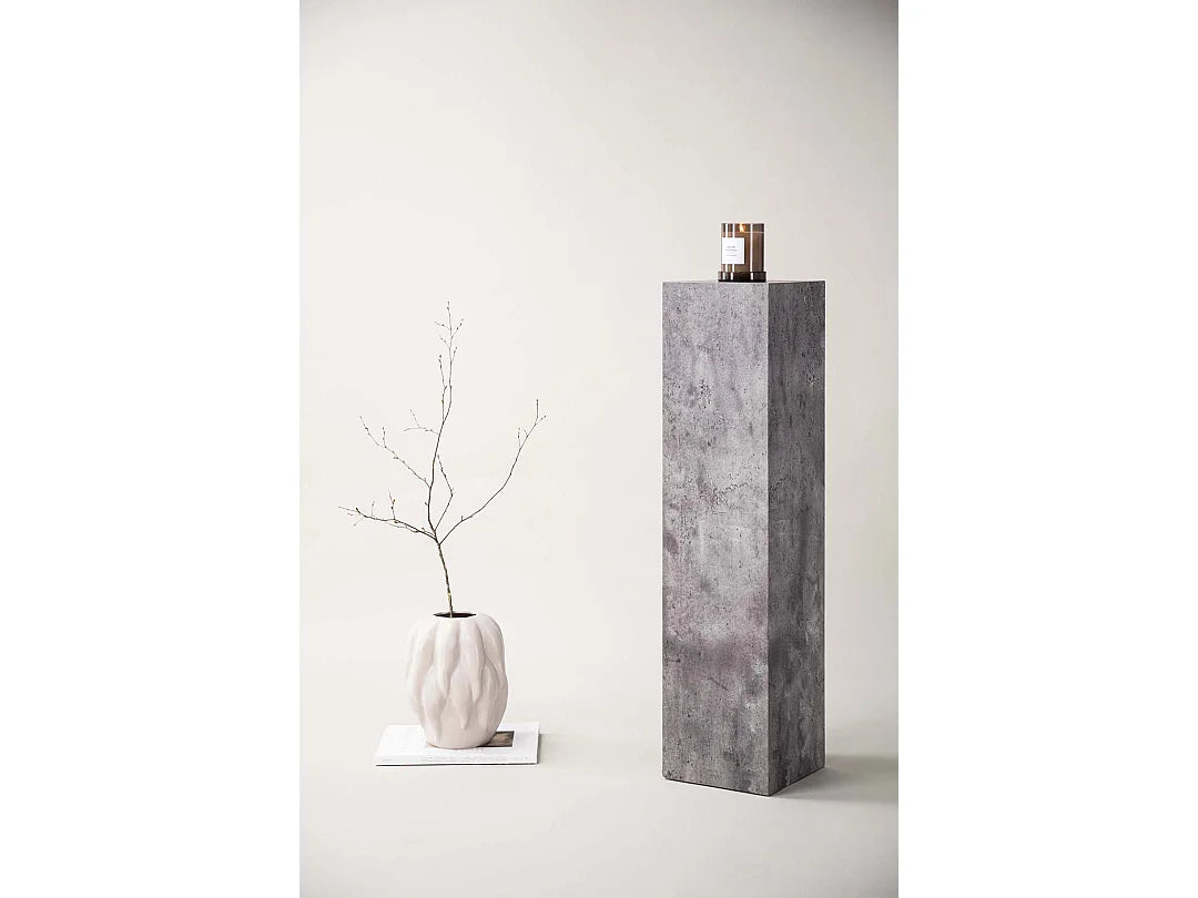 Bout de canapé colonne effet béton ciré gris – PILASTRA