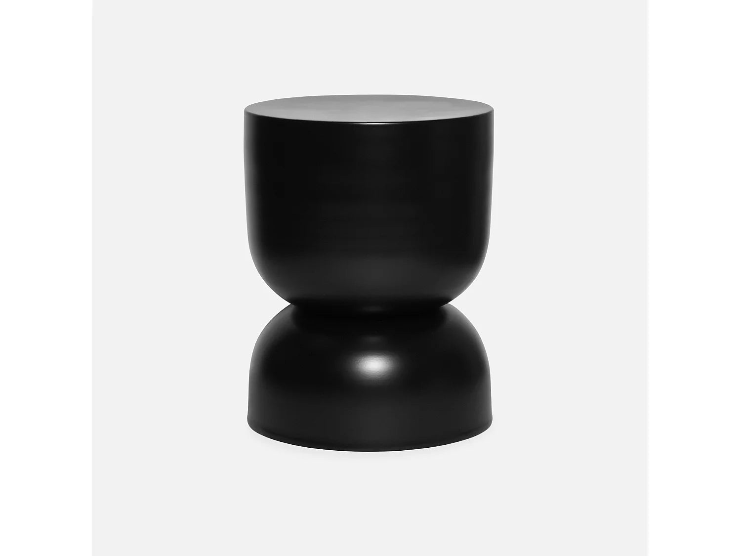 Bout de canapé rond en métal noir minimaliste – ONYX