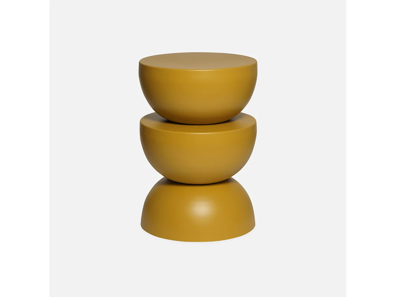 Bout de canapé géométrique métal moutarde – CURCUMA