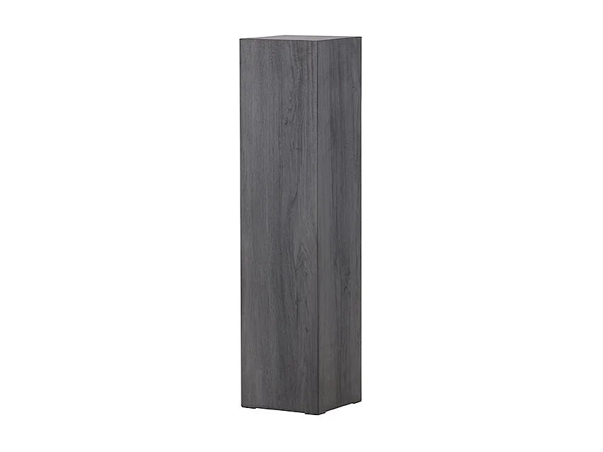 Bout de canapé d'angle piédestal noir MDF – OBELIA