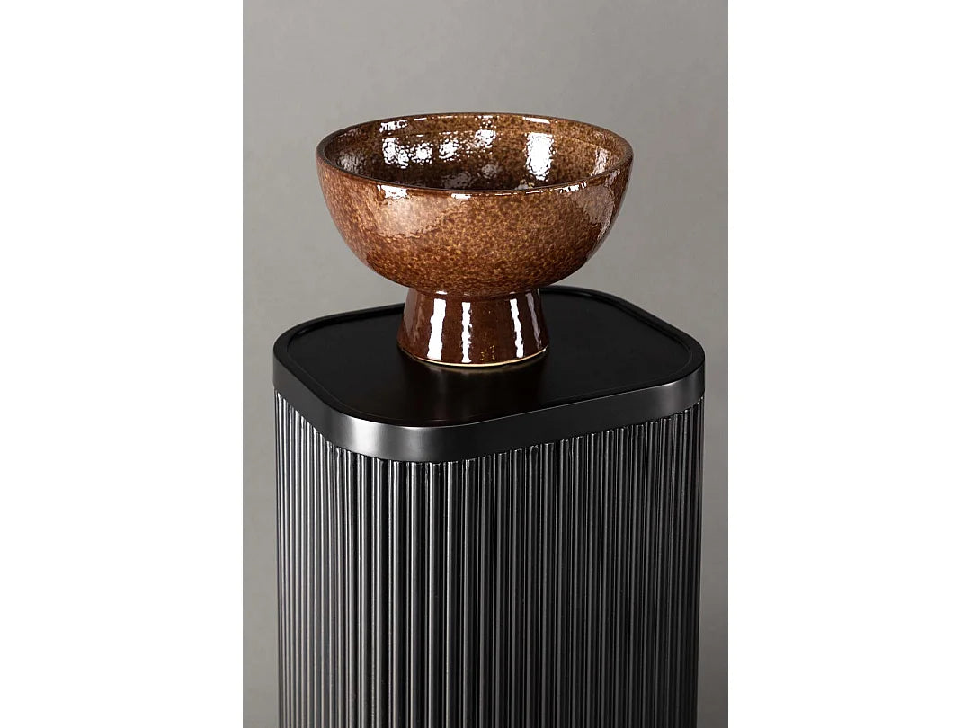 Bout de canapé colonne haut noir guéridon – ONYX
